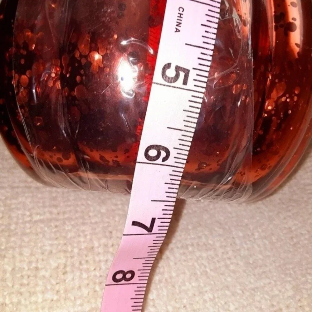 Autumn Essence Large Gourd Mercury Glass Tealight Candle Holder Set